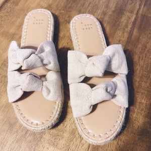 Like New - A New Day Espadrille Canvas Flat Sandals Size 6.5